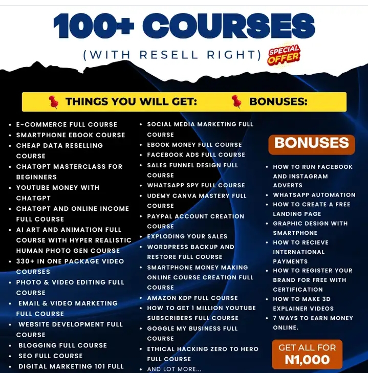 100+ Digital and Online Courses